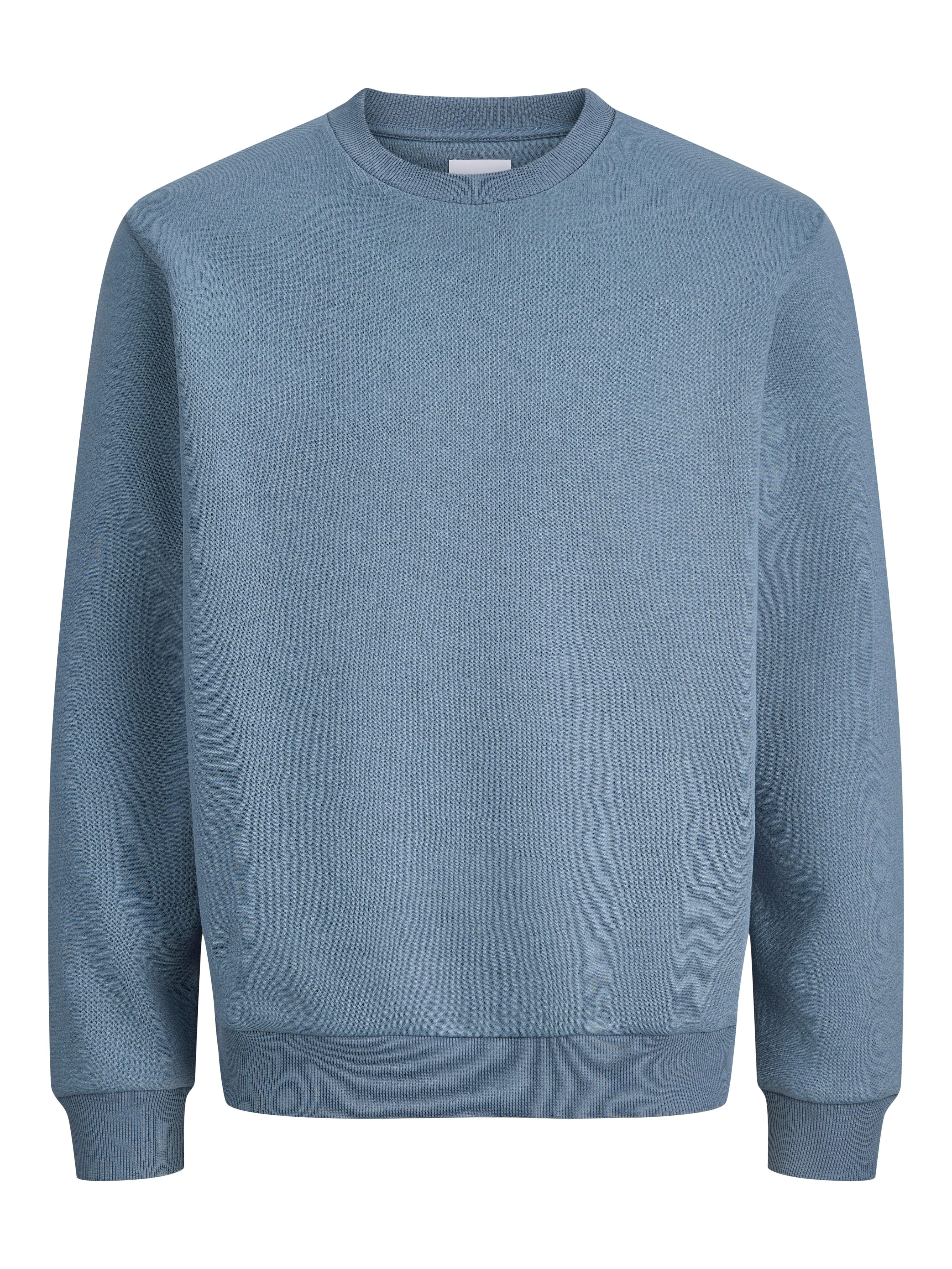 Sweatshirt "JJEBRADLEY SWEAT CREW NOOS PLS", Herren, Gr. 3XL, blau mirage, angeraute Sweatware, Obermaterial: 65% Polyester, 35% Baumwolle, JACK & JONES PLUSSIZE, unifarben, loose fit normal, Rundhals, Rippbündchen, Sweatshirts Sweatshirt, mit...