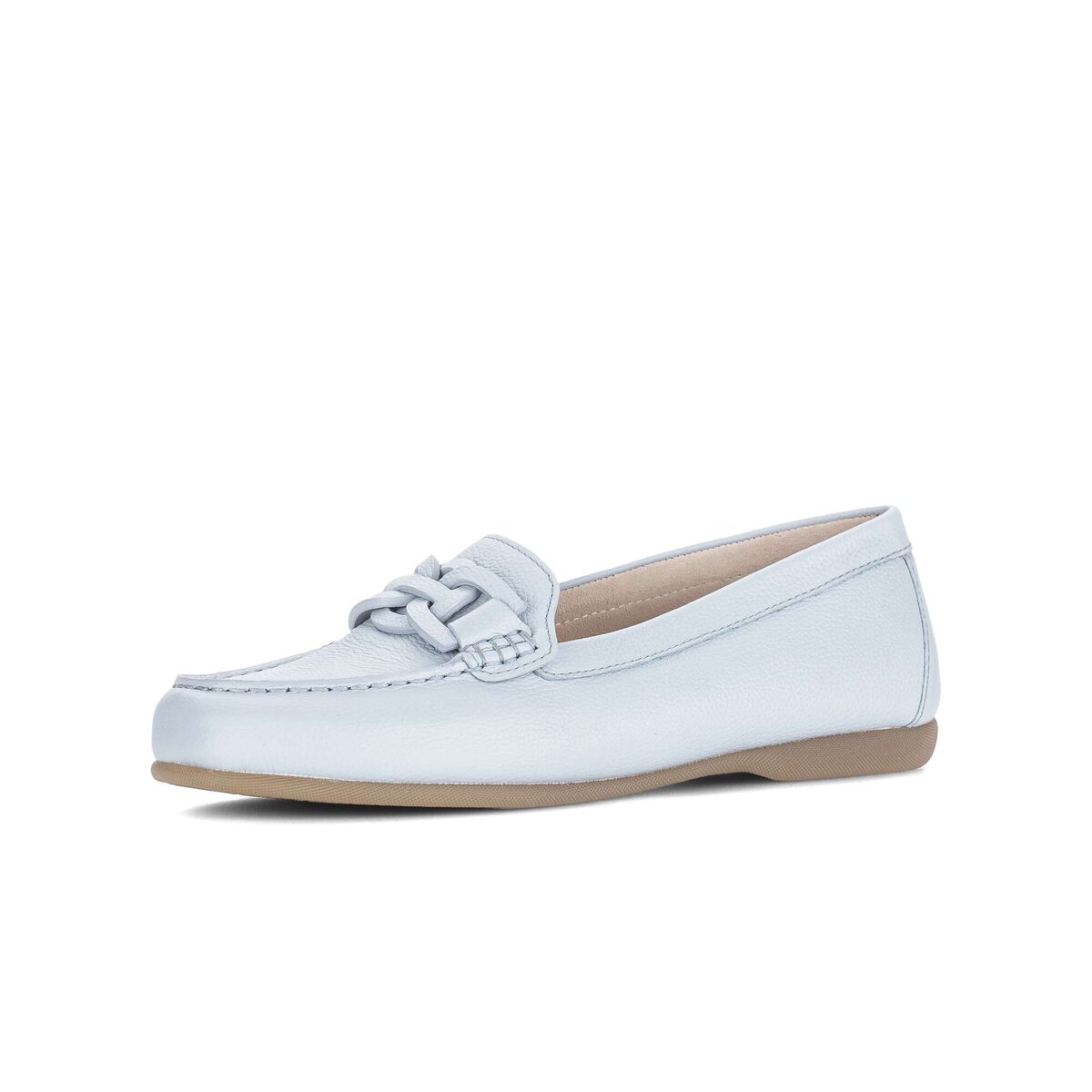 Slipper GABOR "Slipper Glattleder", Damen, Gr. 37, blau, Schuhe Slipper