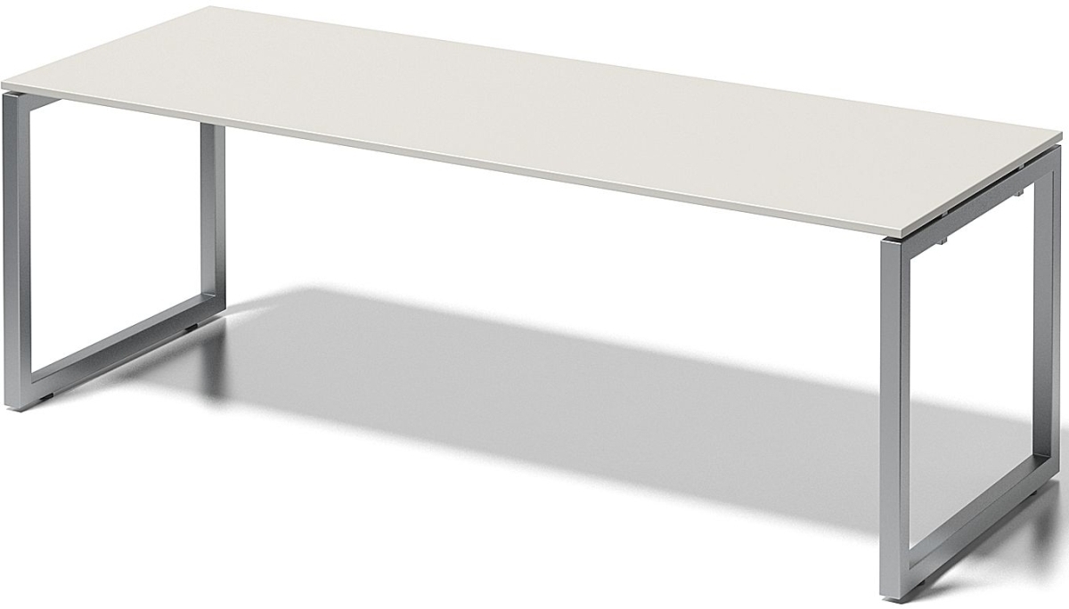 Bisley Schreibtisch Cito BxTxH 220x80x74cm grauweiß Gestell silber Image
