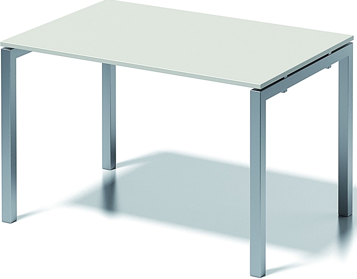 Bisley Schreibtisch Cito BxTxH 120x80x74cm grauweiß Gestell silber Image