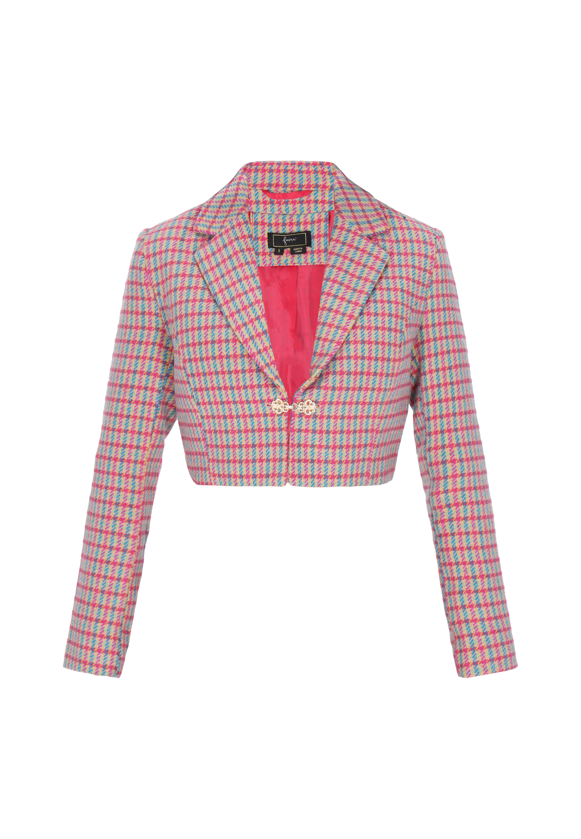 Faina Jacke Frauen blau rosa gelb XL