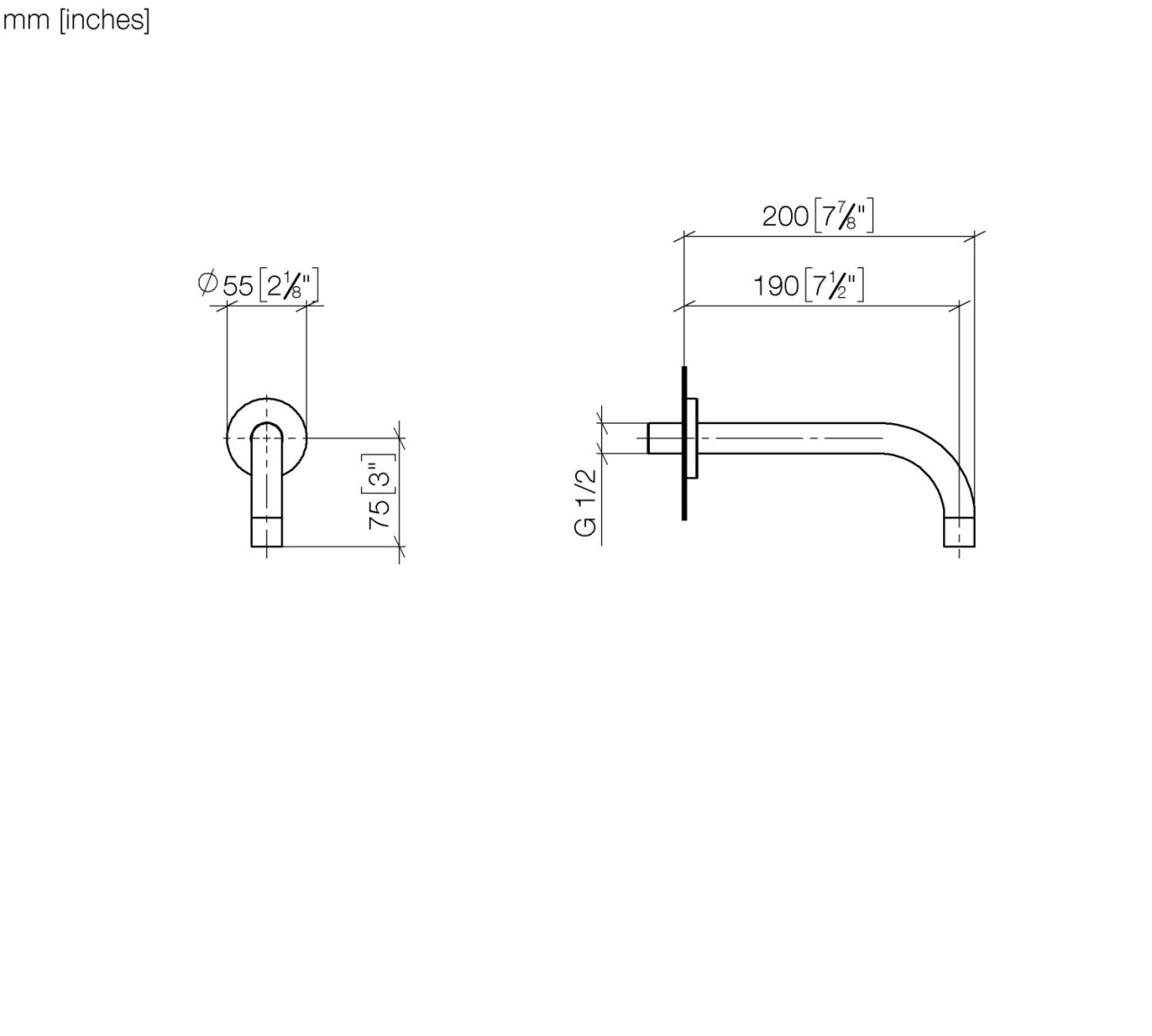 Dornbracht Waschtisch-Wand-Auslauf 13800882-27 Image