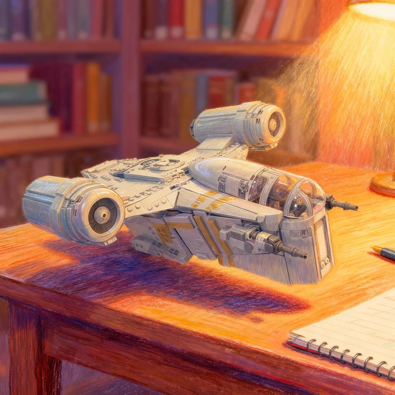 1637 Teile MOC Das Razor Crest Sternen-Kampfmodell Bausteine Spielzeug Architektur DIY Kreative Bildung Weihnachtsgeschenk-Idee Image