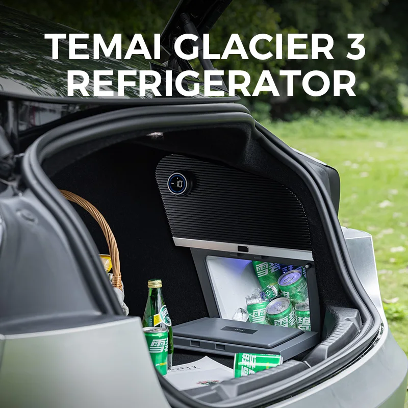 NEU für Tesla Model 3 Highland 10L tragbarer Kühlschrank – 50 ° C-Wärme/-10 ° C Silent Freeze Kompressorkühler für Camping, Outdoor, Reisen Image