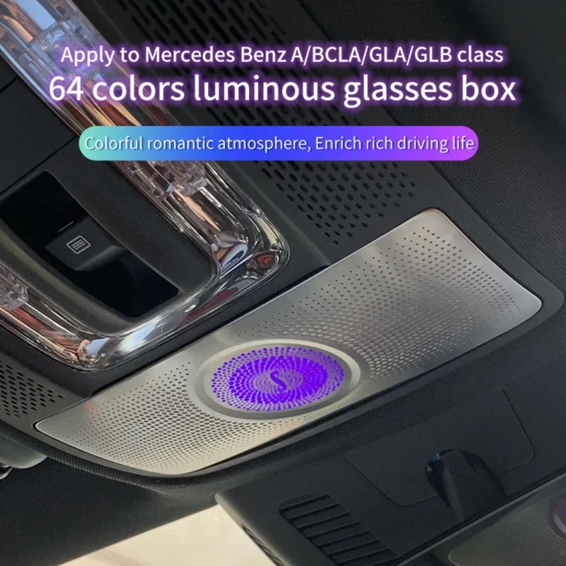 W222 Ambientebeleuchtung für Mercedes Benz C/E/S/GLC-Klasse W205 W213 W222 W253 64 Farben LED-Leselampe Lautsprecher Deckenleuchte Neon