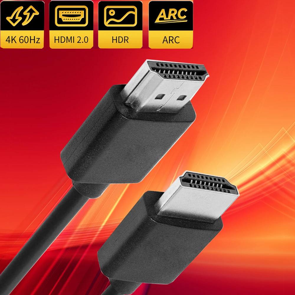 Kurzes HDMI 2.0-Kabel 4K 60Hz 50CM HDMI-Kabel für HDTV PS5 PS4 Pro Xbox Series X HDR HDMI-Stecker auf Stecker Kabel CEC ARC 4K Image