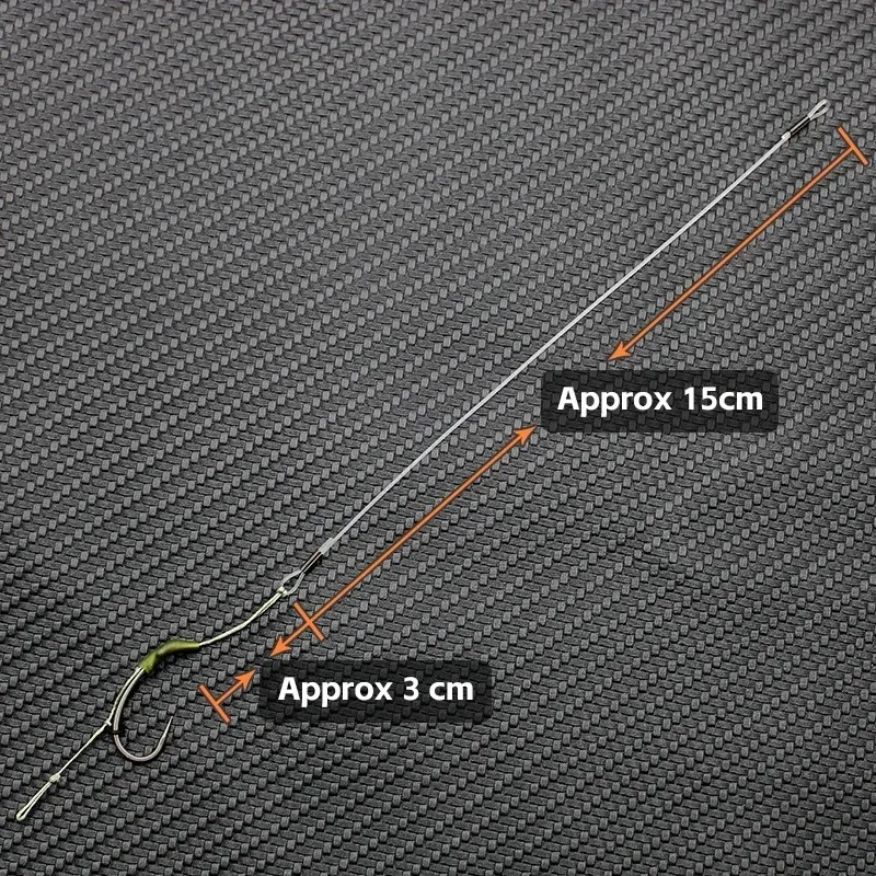3 stücke Karpfen Angeln Schleife Rig Kurve Schaft Haken Größe 2 4 6 Mit Booms Schleife Haken Kickers Karpfen Angeln angelgerät Zubehör Image