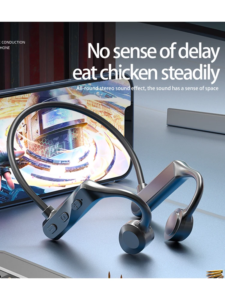 Kabellose Kopfhörer, leichte Knochenleitungs-Kopfhörer, Bluetooth-kompatibel, angenehm zu tragen für Outdoor-Sportarten Image