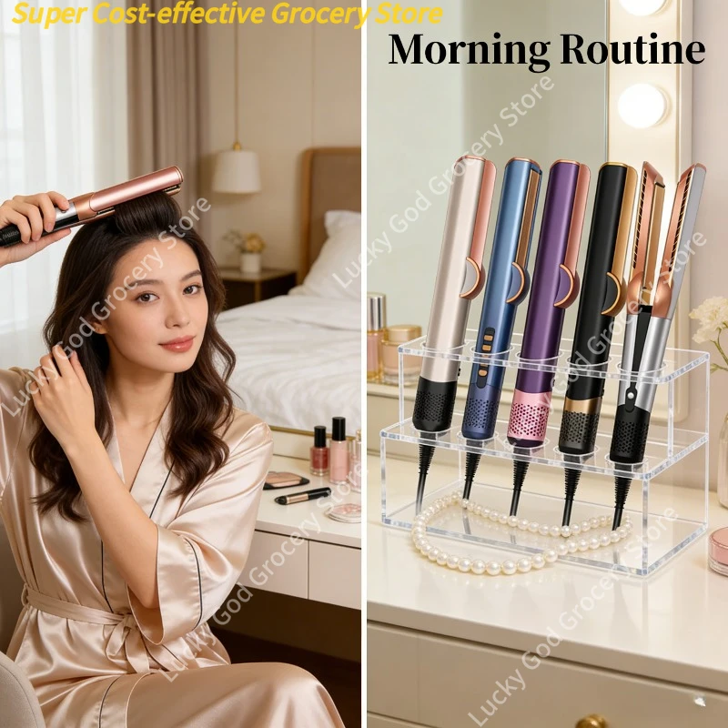 Professioneller 2-in-1 Haarglätter und Föhn mit Negativionen-Technologie, Dual-Voltage, Tragbares Nass- und Trocken-Haarstyling-Gerät Image