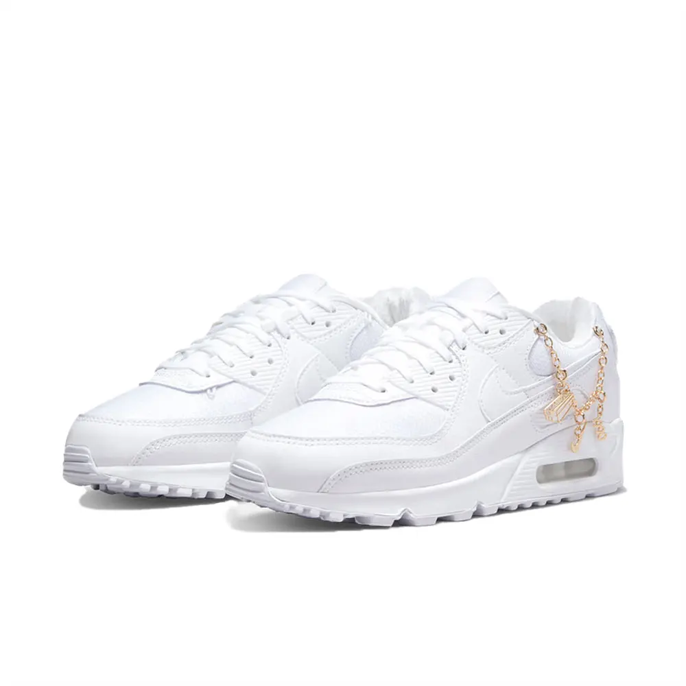 Nike Air Max 90 Damen-Sneaker, Air Max-Dämpfung, klassisches Retro-Design, bequem, langlebig, Freizeitschuhe, DH0569-100