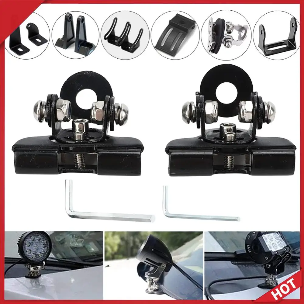 1/2 Stück LED-Arbeitsscheinwerfer-Klemmhalterung Motorhaube LED-Arbeitsscheinwerfer-Halterung LED-Flutlicht-Klemme Offroad 4x4 Auto-Zubehör