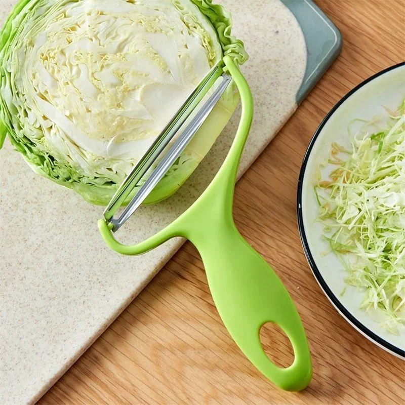 Schäler Gemüse Obst Edelstahl Messer Kohl Reiben Salat Kartoffel Slicer Küche Zubehör Kochen Werkzeuge Breiten Mund Image