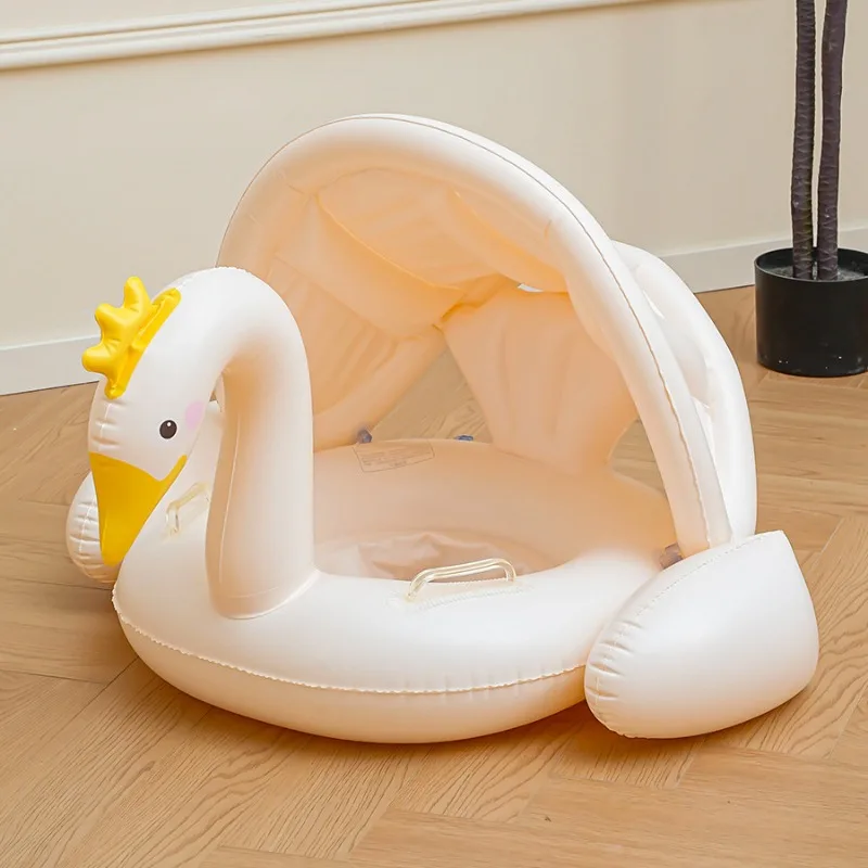 Kronenschwan Aufblasbare Spielzeuge PVC Verstärkter Schwimmring Kinder Sommer Outdoor Pool Wasserpark Aufblasbare Schwimmende Wasserspielzeuge Image