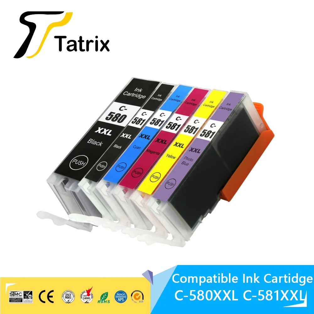 Für Canon PGI 580XXL CLI 581XXL Tintenpatrone für Canon PIXMA TR7550 TR8550 TS6150 TS6151 TS8150 TS8151 TS8152 TS9150 TS9155 Image