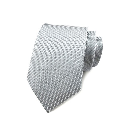 Gestreifte Krawatte aus Satin für Herren, verschiedene Farben für unterschiedliche Kombinationsbedürfnisse, geeignet für Business, Hochzeit und formelle Anlässe, elegante und modische Krawatte Image