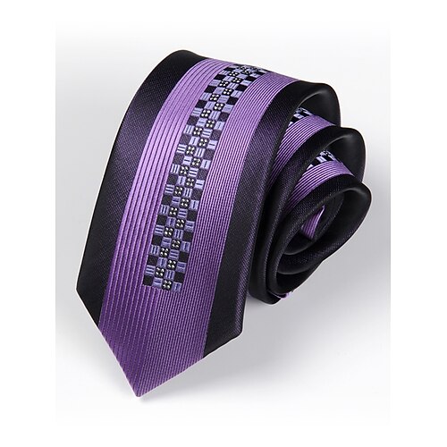 6 cm schmale Krawatte mit Positionierungsmuster für Herren – Streifen-, Blumen- oder Karomuster, elegante gewebte Seidenkrawatte für Business, Hochzeiten und formelle Anlässe Image