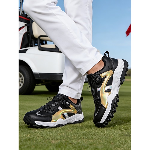 Blaue und weiße Golfschuhe für Herren, leicht, bequeme Passform, stilvolles Design, perfekt für Golf und Feierlichkeiten im Freien. Image