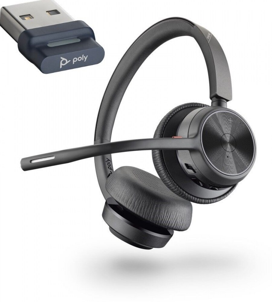 POLY Voyager 4320 UC Kopfhörer Kabellos Kopfband Büro/Callcenter USB Typ-A Bluetooth Schwarz Image
