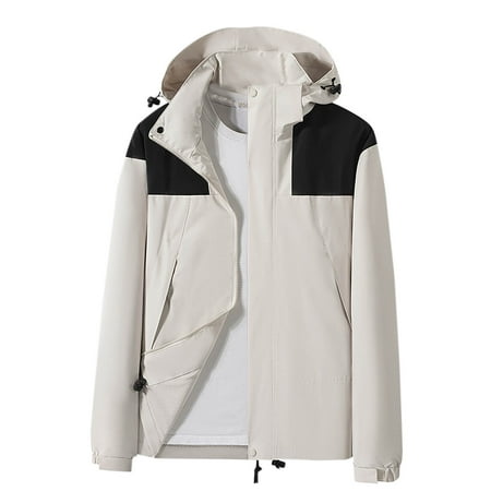 ZQUUVOU Boys Girls Waterproof Hooded Jackets Raincoats Fall Winter Outerwear Warm Casual Coat zipper Hooded Windbreaker Jacket White