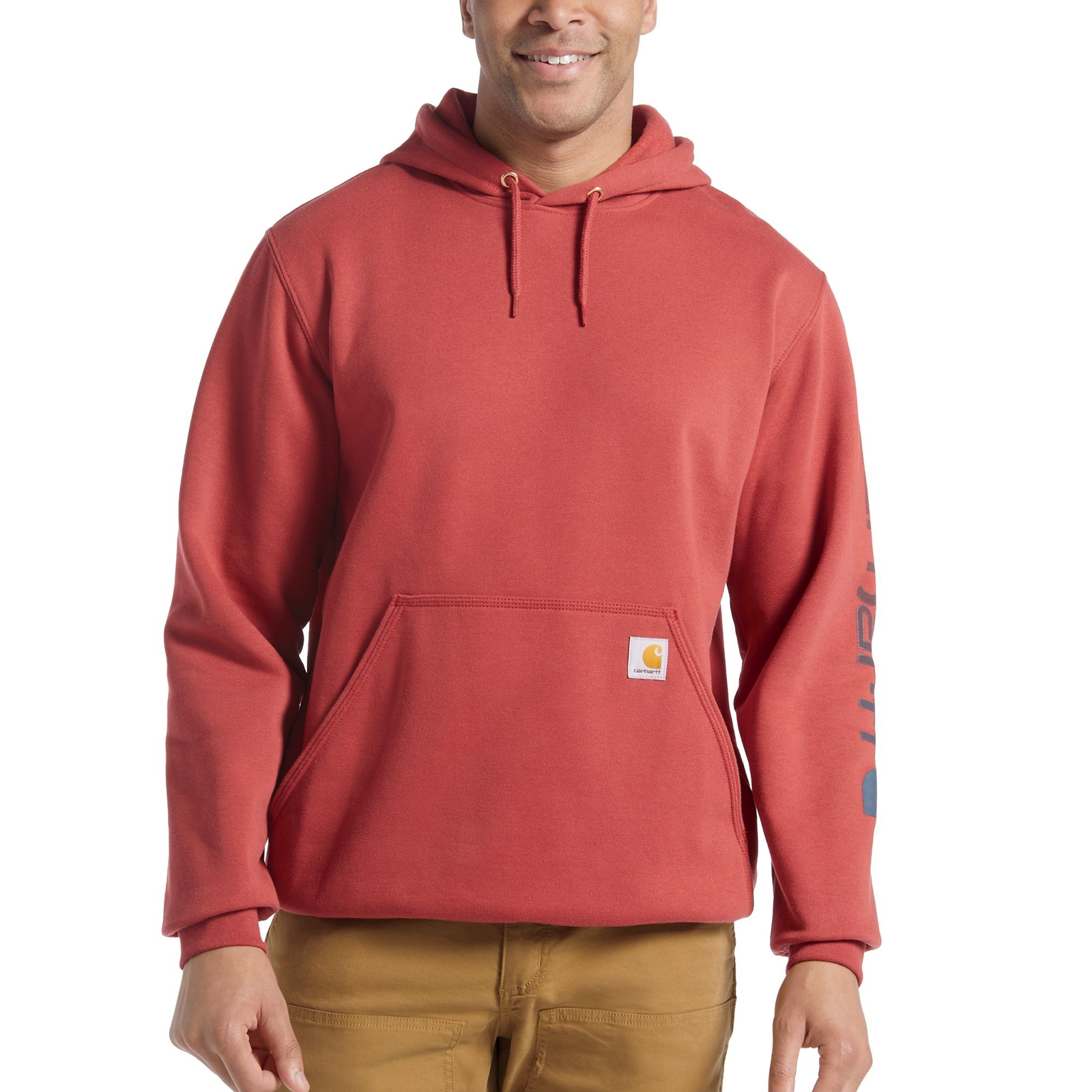 Carhartt Men's Iconic K288 Logo Sweatshirt (Size L) Amber Terrain, Poly + Cotton