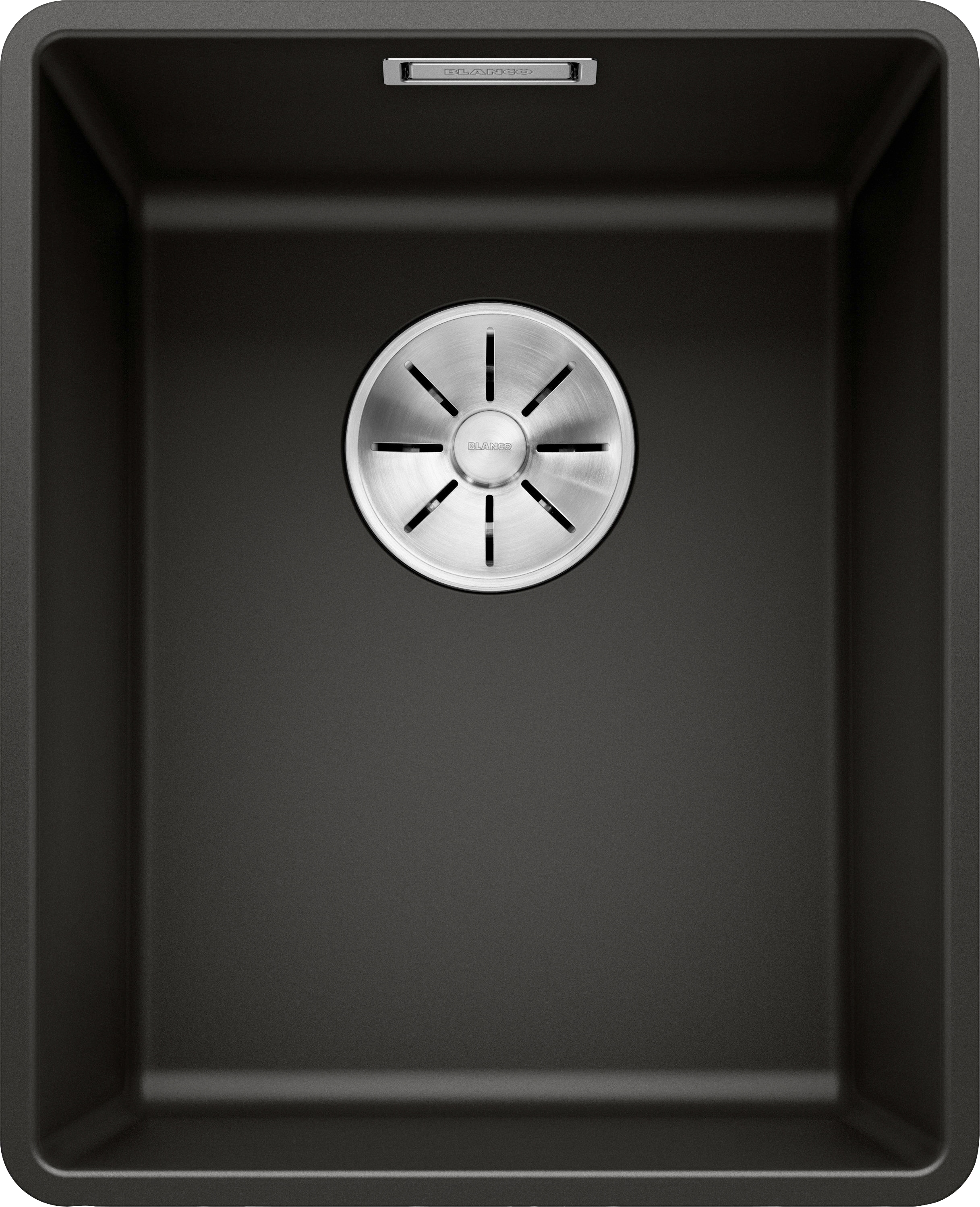 Granitspüle BLANCO "SUBLINE 320-F", schwarz, B:43cm H:19cm T:35cm, Verbundwerkstoff, Küchenspülen, erhältlich in mehreren Farben