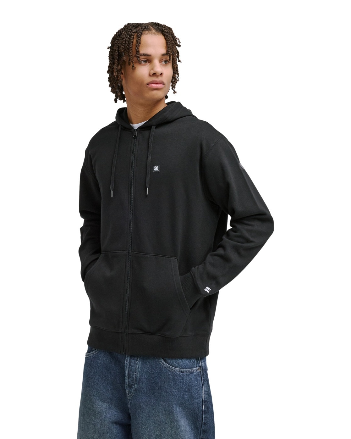 Hoodie DC SHOES "Lorion", Herren, Gr. L, schwarz, Obermaterial: 50% Walkfrottier, 25% Walkfrottier, 25% Microfaser;, Sweatshirts Hoodie