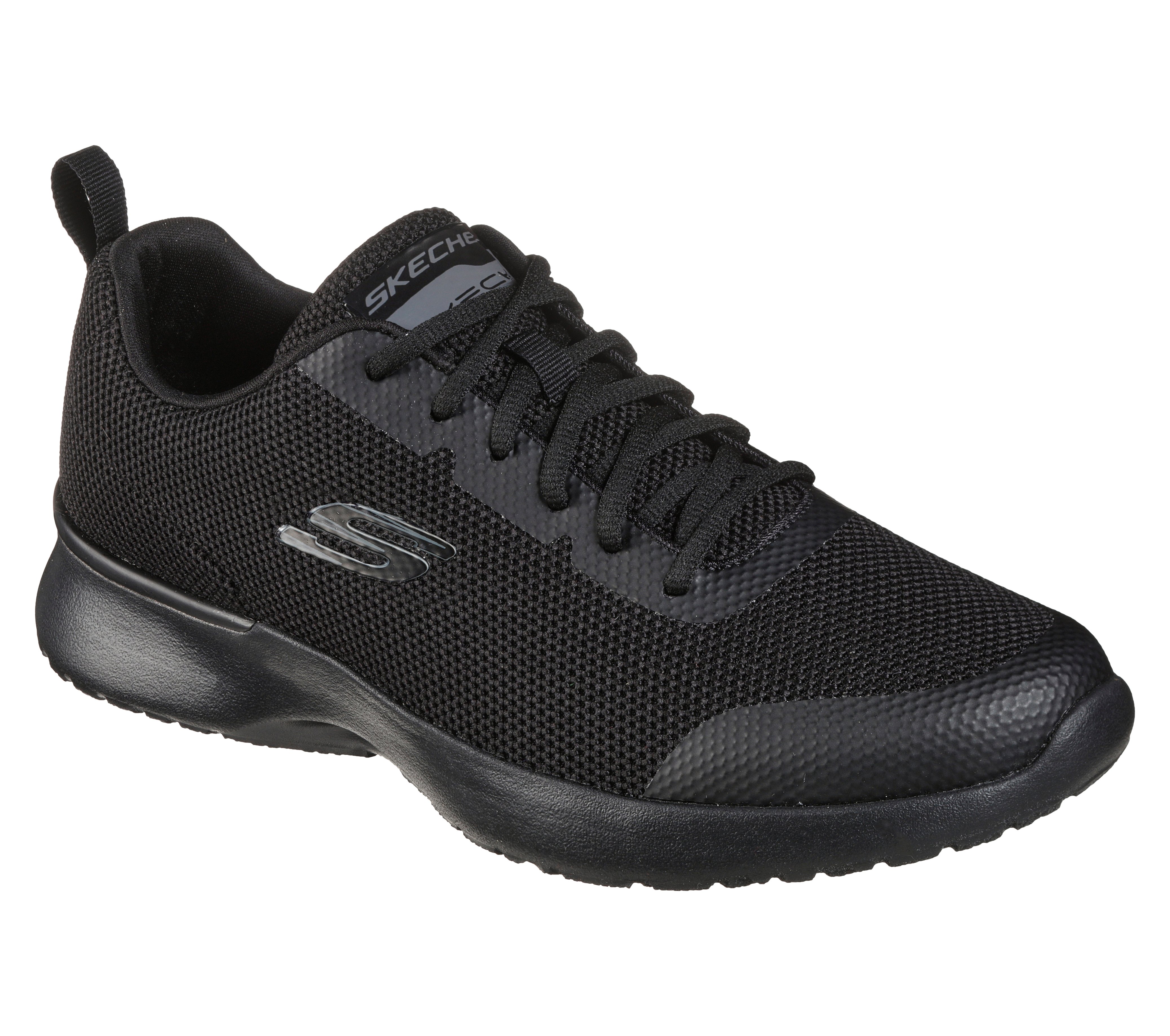 Sneaker SKECHERS "Skech-Air Dynamight", Damen, Gr. 47,5, schwarz, Schuhe Sneaker, Freizeitschuh, Halbschuh, Schnürschuh mit Memory Foam-Funktion