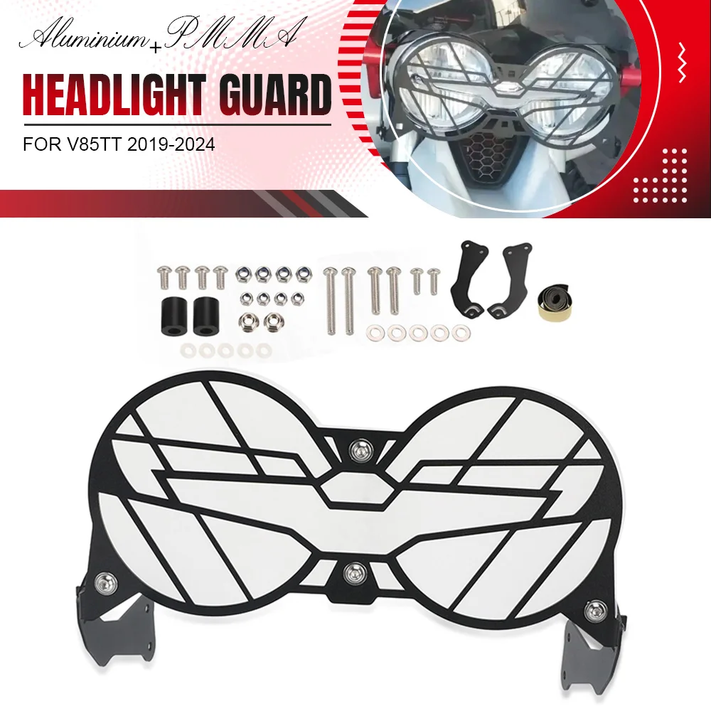 Per Moto Guzzi V85TT V85 TT V 85 TT 2019-2025 Moto Pieghevole Faro Testa Della Luce Della Protezione Della Protezione Doppia Copertura di Protezione
