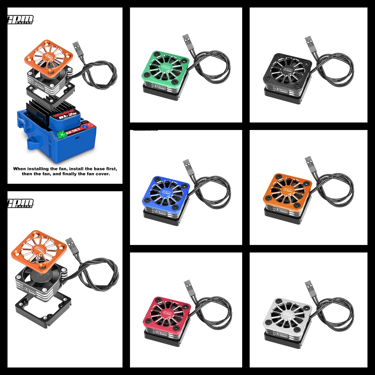 GPM 6061-T6 ALLOY ESC HIGH SPEED COOLING FAN 20.000 U/min (BL-2S: 3383 und Velineon VXL-3S: 3355R) TRAXXAS MINI XRT Image