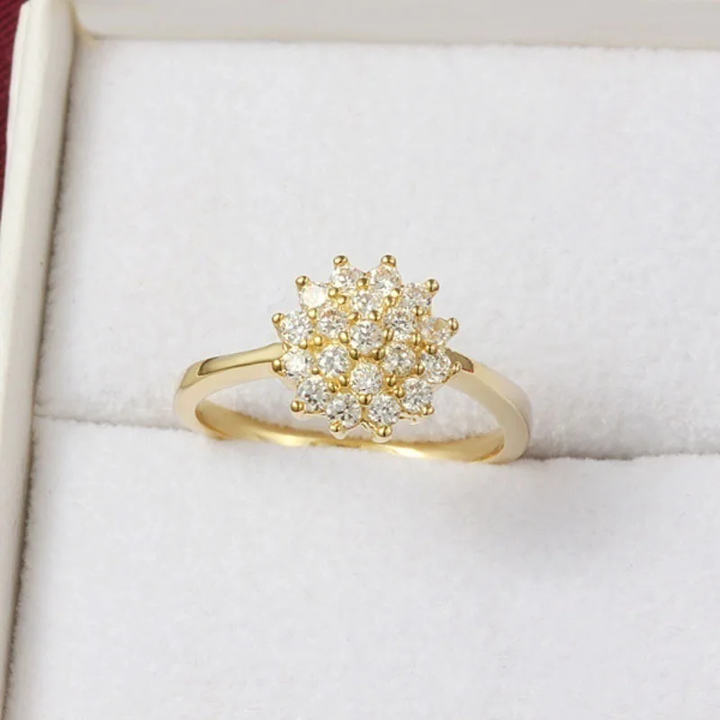 Anello con diamante da 1,5 carati in oro giallo 14 carati per donna Anello di fidanzamento di lusso Bizuteria Anelli con pietra preziosa Anello nuziale in oro 14 carati e diamante