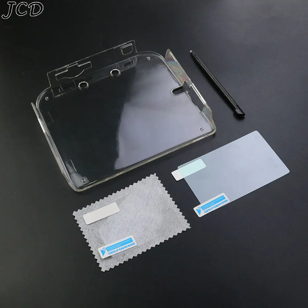 Jcd transparenter Kunststoff-Schutzhülle Schutzhülle Anti-Staubs chutz folie Stylus Touch Pen für 2ds Gaming Image