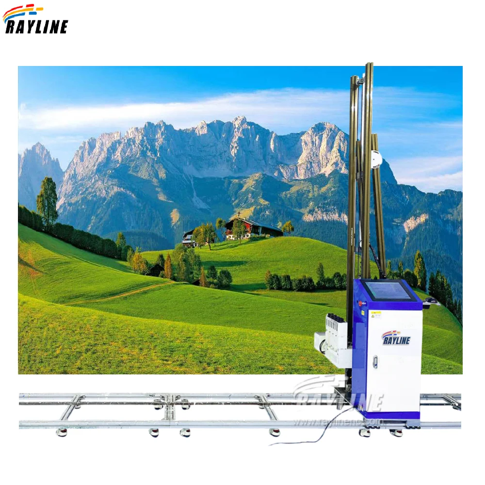 3D-UV-intelligenter vertikaler Wanddrucker aus Glas/Holz/Keramik, digitaler Tintenstrahl, direkt an der Wand, Druck- und Malmaschine Image