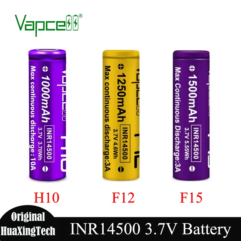 Original Vapcell INR 14500 Akku K10 H10 F12 F15 P1422A wiederaufladbare Lithium-Batterien für Elektrowerkzeug, Spielzeug, Unterhaltungselektronik Image
