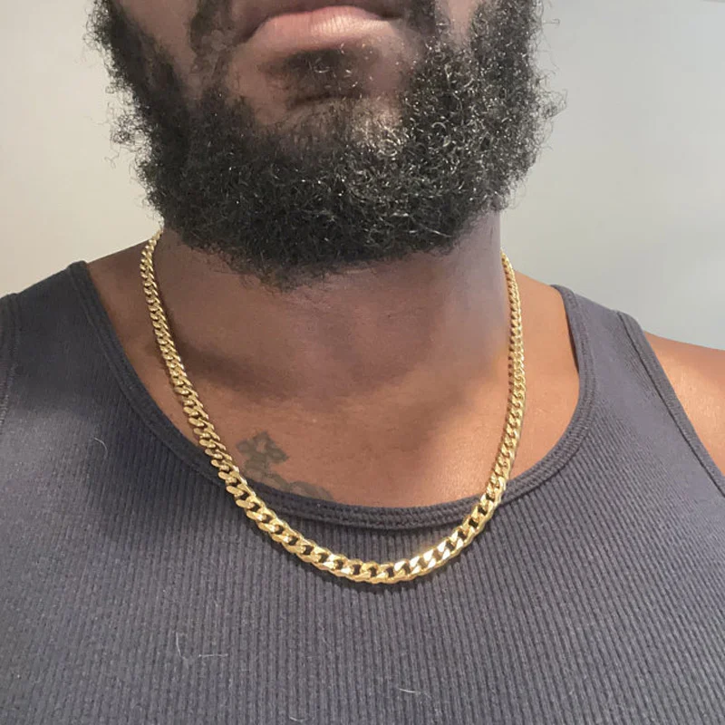 2021 klassische Männer Halskette Breite 3 bis 7 MM Edelstahl Lange Halskette Für Männer Frauen Kette Schmuck Image