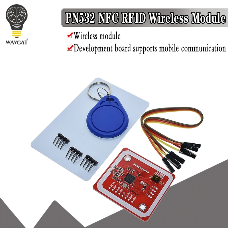 1Set PN532 NFC RFID Drahtlose Modul V3 Benutzer Kits Reader Writer Modus IC S50 Karte PCB Antenne I2C IIC SPI HSU für Arduino WAVGAT Image