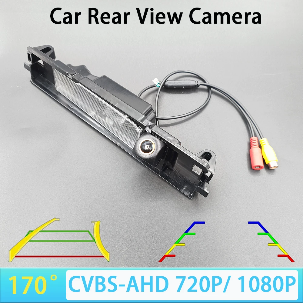 170 gradi AHD 1080P Telecamera posteriore per auto per Toyota Yaris 2006 2007 2008 2009 2010 2011 2012 Veicolo HD Visione notturna Track/Righello
