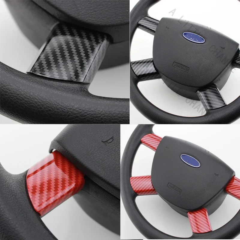 My Good Car Set di 4 Pezzi Copri Pannello Volante Interno Auto, Adesivo Decorativo per Ford Focus 2 MK2 2005 - 2011, Accessori