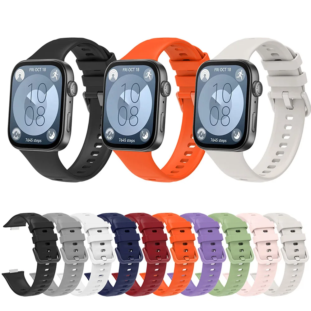 Armband für Huawei Uhr fit 3 Armband Smartwatch Armbänder Armband für Huawei Fit3 Band Silikon band mit Gehäuse Zubehör Image