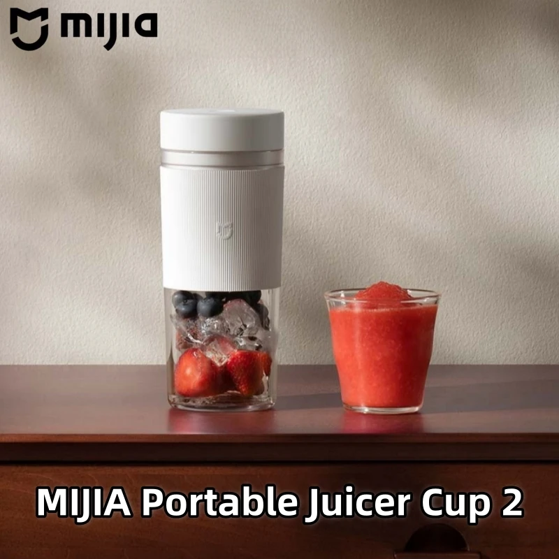 Mijia Portable Juicer 2 Fruit Automatic Juicer Type-C Charging Automatic Rinse Household 300ML Capacity Juicer