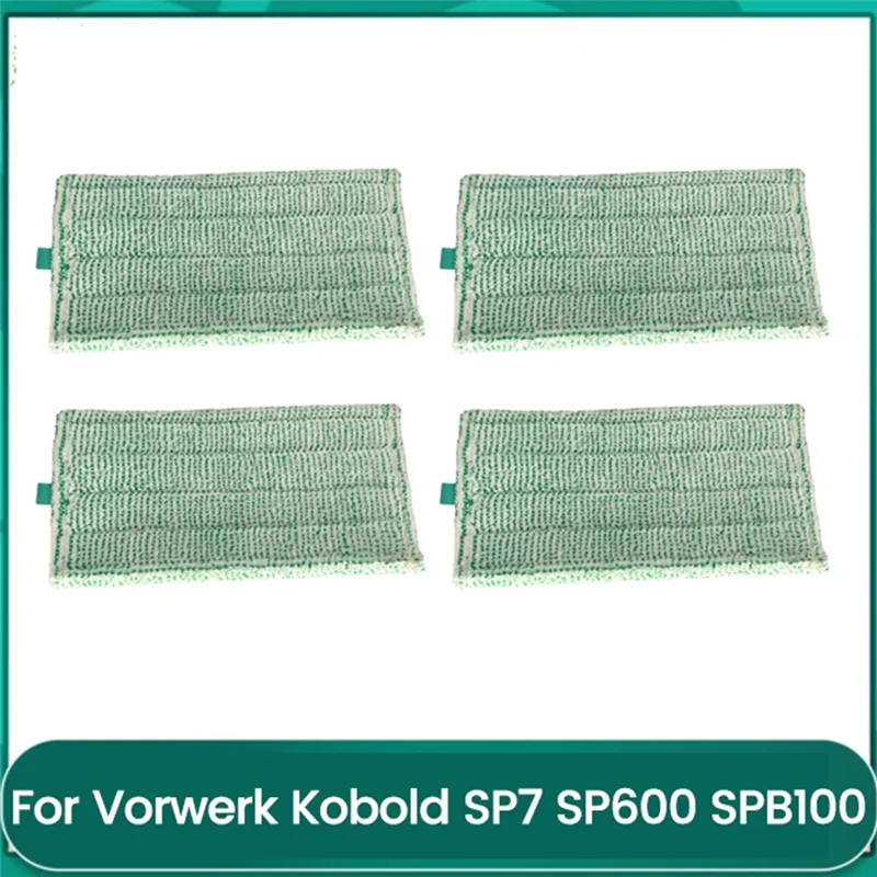 A21F-4PCS Mopp Pads Forvorwerk Kobold SP7 SP600 SPB100 Staubsauger Ersetzen Mikrofaser Reinigungstücher Wiederverwendbar Waschbar Image