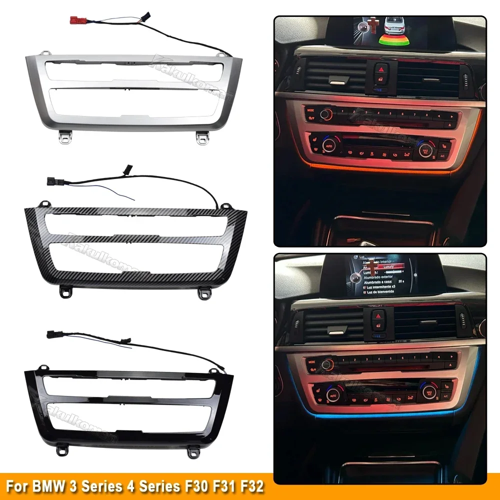 Für BMW 3/4 serie F30 F35 F36 3GT F34 M3 M4 Center Konsole AC Panel Umgebungs Licht Radio Trim LED Dashboard licht Atmosphäre Lampe Image