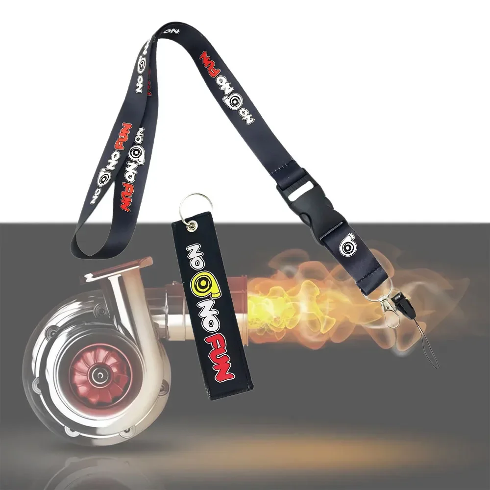 JDM Turbo Schlüsselanhänger Lanyard Auto Tuning Persönlichkeit Schlüsselanhänger Zubehör Rot bestickte Nylon Schlüsselanhänger Autodekorationen für Männer Image