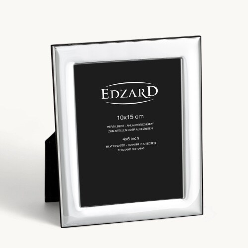 Bilderrahmen Lucera (13x18 cm), edel versilbert, anlaufgeschützt, mit Holzdekor-Rücken Image