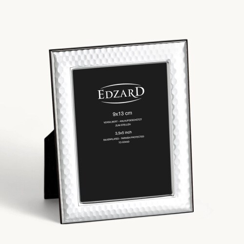 Fotorahmen Casalini (9x13 cm), edel versilbert, anlaufgeschützt, mit Holzdekor-Rücken Image