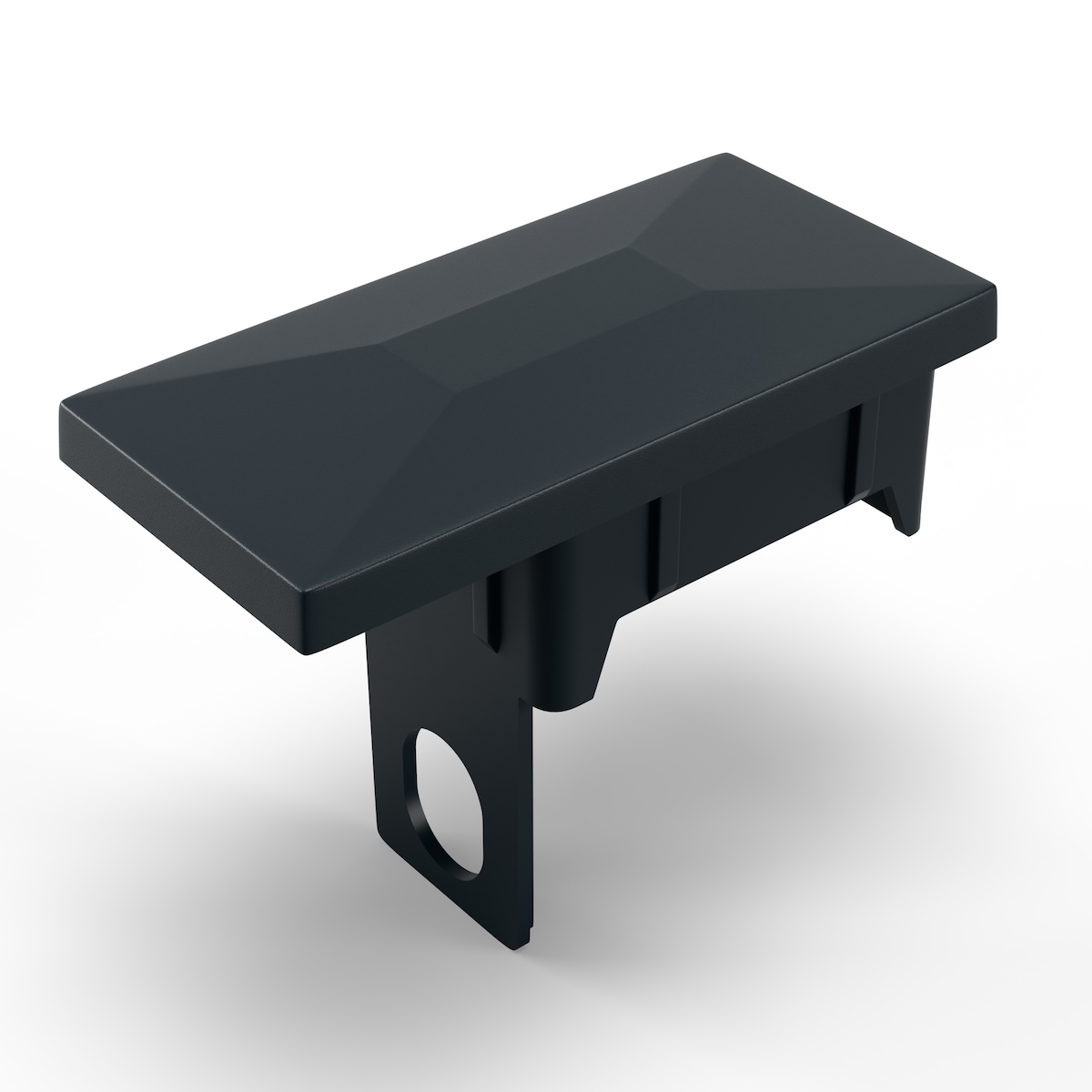 10x Qualinos Pfostenkappen 60x40 mm mit Überstand und Sichherungssteg in Anthrazit 7016 für Zaunpfosten Rechteckrohr UV-stabilisiert Made in Germany Image