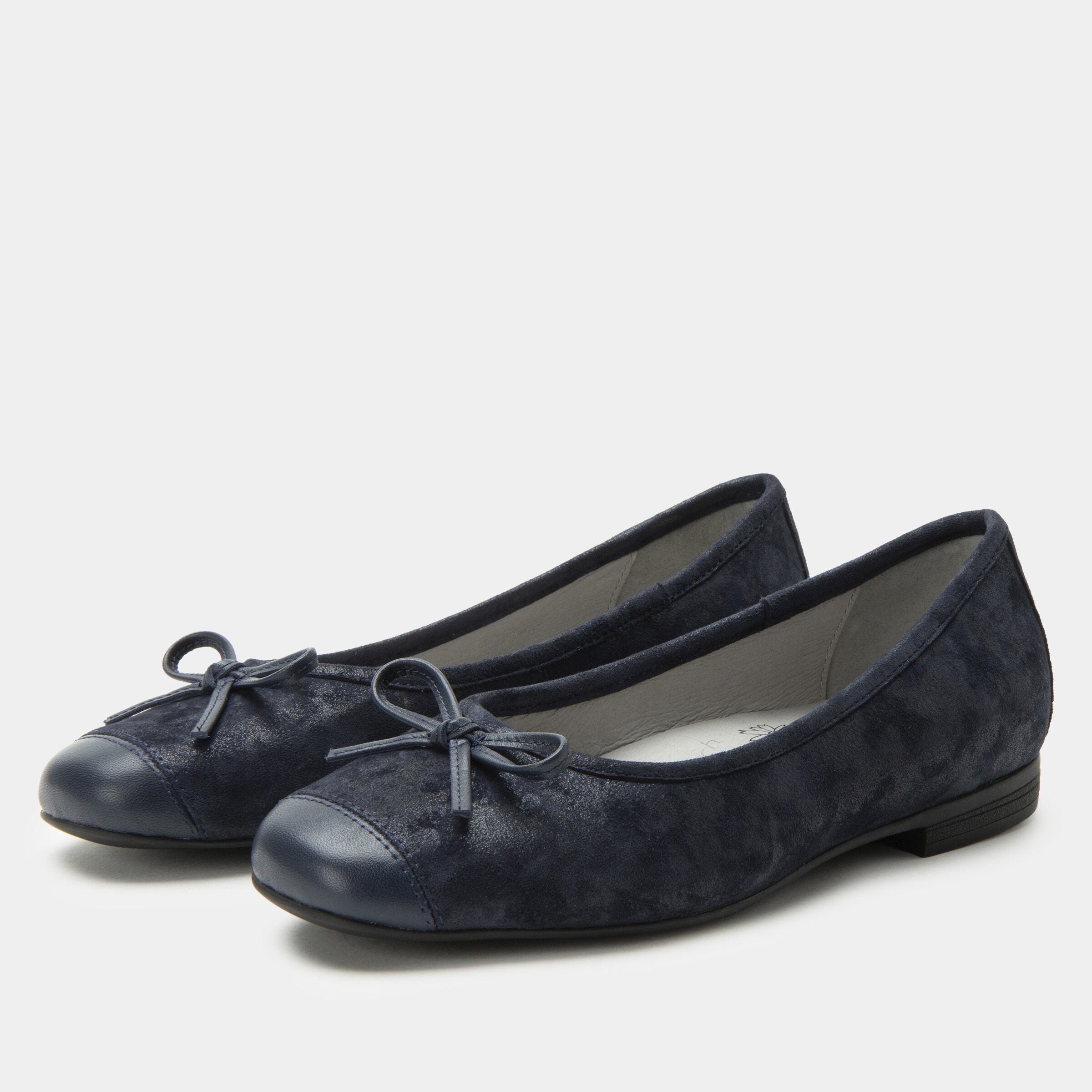 Wide Width Women's Talya Ballet Flat by Alegria in Navy (Size 9 1/2 W)