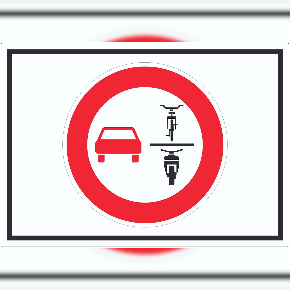 HB-Druck Überholverbot von einspurigen KFZ Symbol Aufkleber A7 (74x105mm) Image