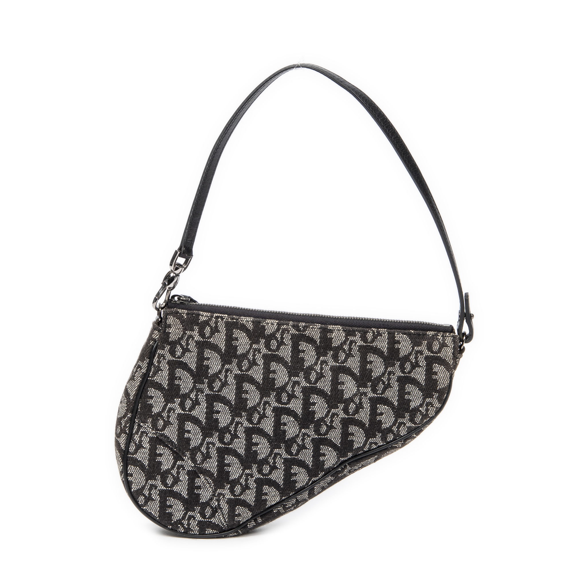 Dior Pre-owned Womens Mini Saddle Pochette Pouch - Black - One Size | Dior Pre-owned Sale | Discount Designer Brands