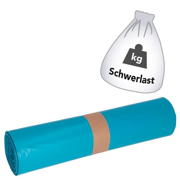 Deiss 120 L Schwerlast-Müllsäcke aus Recyclingmaterial blau STANDARD® 25 Stück blau, 70x110 cm Image