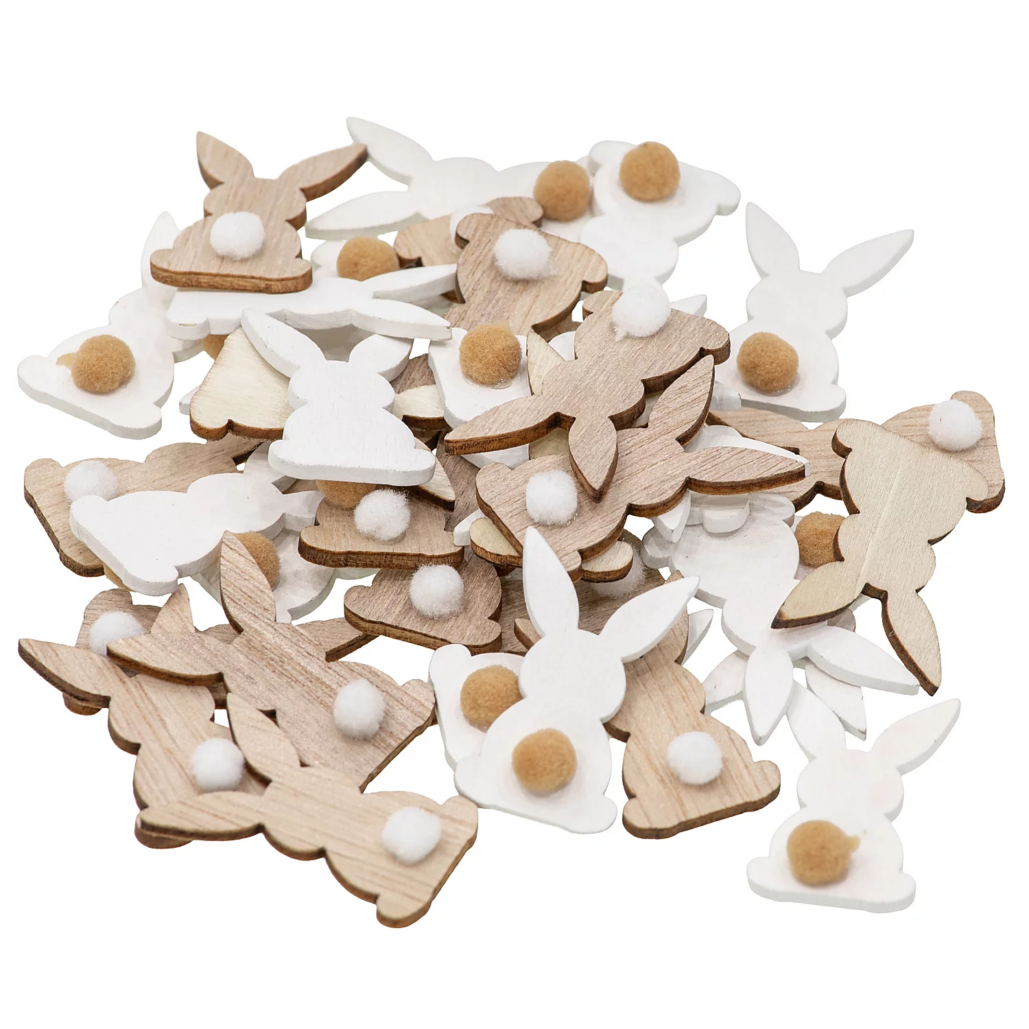 Streuteile Häschen mit Pompon-Schwänzchen